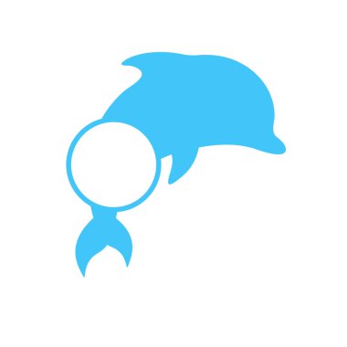 Arka planda izole edilmiş yunusların vektör siluetleri okyanusa atlıyor.