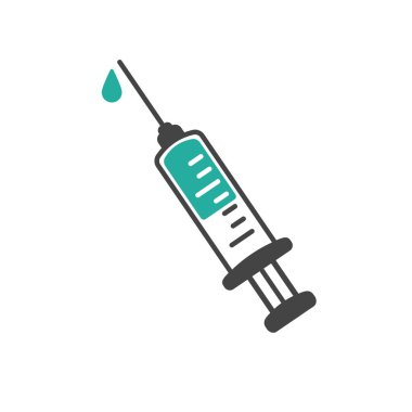 Arkaplanda covid-19 'a karşı şırınga vektör aşısı kavramı izole edildi.