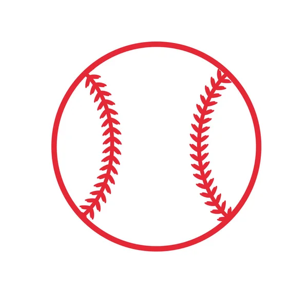 美丽的红线棒球传送器 白色背景分离 — 图库矢量图片