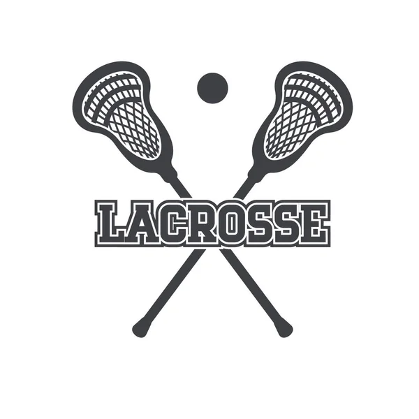 Lacrosse Sticks Symbol Icon Vector Illustration Lacrosse Monogram Isolate White Stock Vector