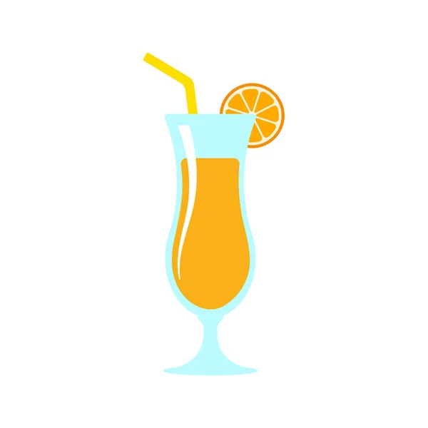 Copo Cocktail Vetorial Sucos Alcoólicos Coloridos Ajuda Manter Fresco Verão —  Vetores de Stock