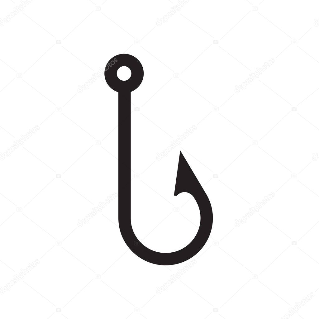 Vector Fishing Hooks For Hanging Lures. isolate on white background.