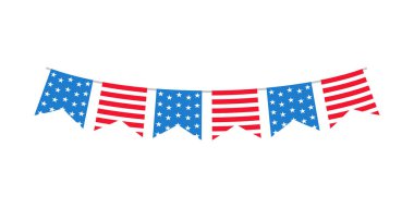 4 Temmuz 'da. Amerikan bayrağı. Amerika 'nın Bağımsızlık Günü' nü kutlamak için.