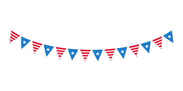 7月4日 美国国旗 庆祝美国独立日 — 图库矢量图片