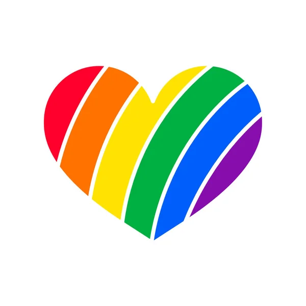 Ουράνιο Τόξο Καρδιές Λοατκι Σύμβολο Για Τον Εορτασμό Της Ημέρας — Διανυσματικό Αρχείο