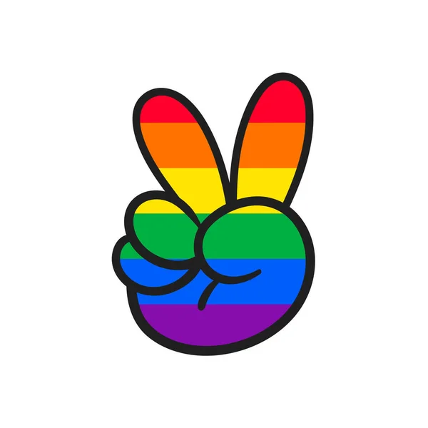 Rainbow Hearts Symbole Lgbtq Pour Célébrer Fête Indépendance Isolé Sur — Image vectorielle