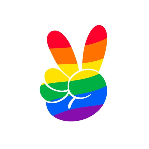 Rainbow Hearts Symbole Lgbtq Pour Célébrer Fête Indépendance Isolé Sur — Image vectorielle