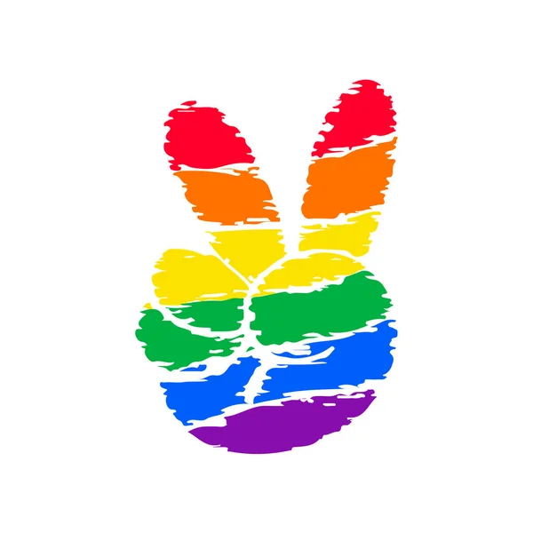 Rainbow Hearts Symbole Lgbtq Pour Célébrer Fête Indépendance Isolé Sur — Image vectorielle