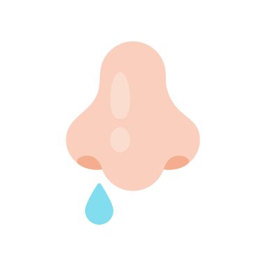 Nose icon. Runny nose The concept of care for patients with viral fever