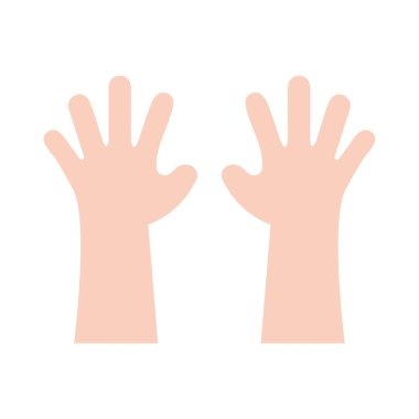 Hand icon. Cartoon hand wearing gloves to prevent virus The concept of hand washing kills bacteria