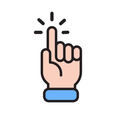 Hand icon. Cartoon hand wearing gloves to prevent virus The concept of hand washing kills bacteria