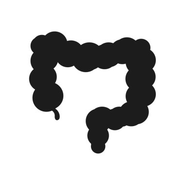 Intestine icon. Intestines help in the excretion of body waste into faeces.