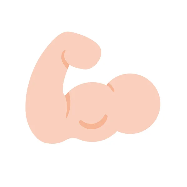 Icono Muscular Construyendo Músculos Fuertes Del Brazo Para Hombres Sanos — Vector de stock