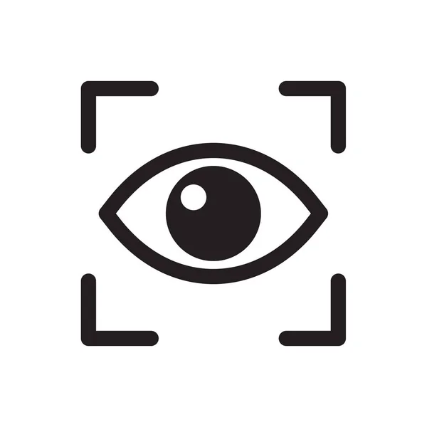 Icono Del Ojo Diseño Simple Ojo Plano Concepto Cuidado Visión — Archivo Imágenes Vectoriales