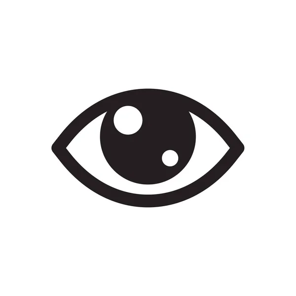 Icono Del Ojo Diseño Simple Ojo Plano Concepto Cuidado Visión — Vector de stock