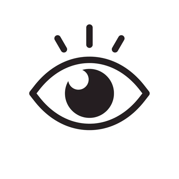 Icono Del Ojo Diseño Simple Ojo Plano Concepto Cuidado Visión — Archivo Imágenes Vectoriales