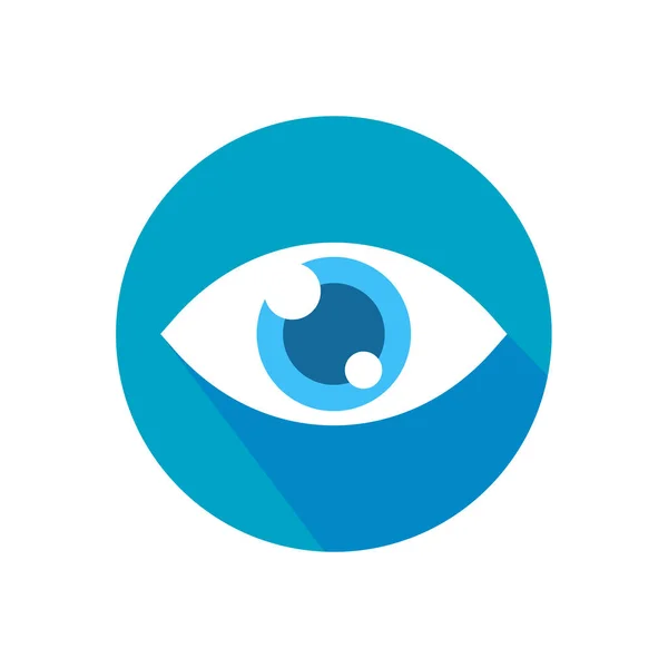 Ikona Oka Prosta Konstrukcja Płaskich Oczu Koncepcja Pielęgnacji Wzroku Noś — Wektor stockowy