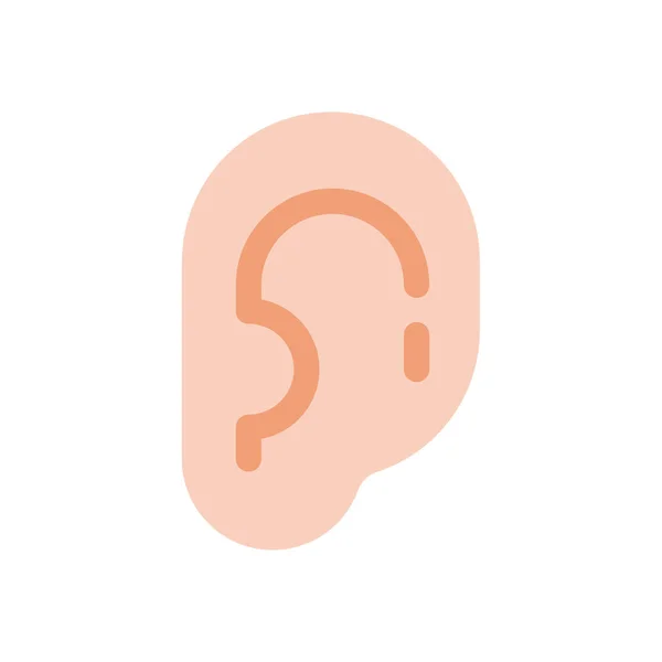 Ear Icon Ear Line Design Concept Hearing Problems Isolated Background — Stok Vektör