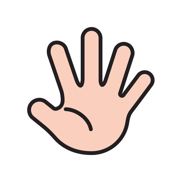 Icono Mano Guantes Mano Dibujos Animados Para Prevenir Virus Concepto — Vector de stock