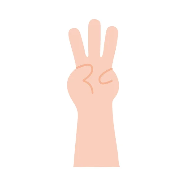 Hand Symbol Cartoon Hand Mit Handschuhen Gegen Viren Das Konzept — Stockvektor