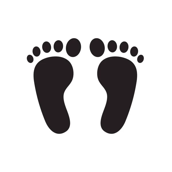 足跡アイコン 臭い足あなたの足を洗うことによってあなたの足を健康に保つという概念 — ストックベクタ