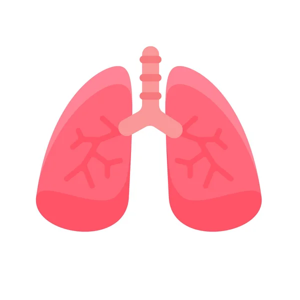 Ikona Płuca Płuca Pomagają Oddychać Tlenem Ludzkiego Ciała Koncepcja Pielęgnacji — Wektor stockowy