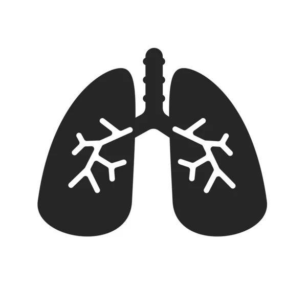 Lung Icon Lungs Help Breathe Oxygen Human Body Body Care — Stok Vektör