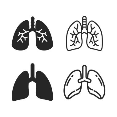İnsan Ciğerleri Vektörü. Akciğerler nefes almanıza yardımcı olan iç organlardır..