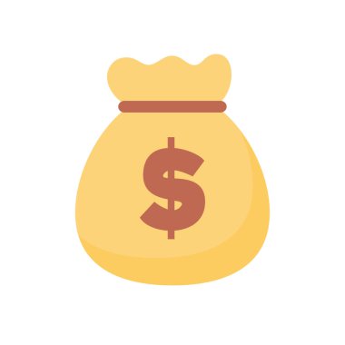 Para çantası ikonu. Büyük miktarda parayla dolu vektör çantaları. Para biriktirme fikirleri