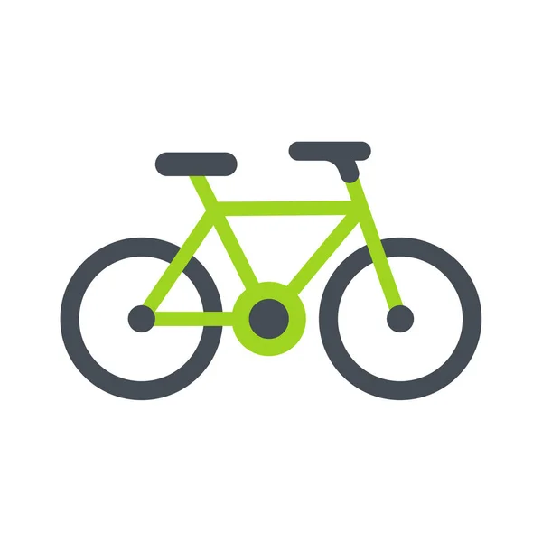 Cykelikon Grön Cykel Som Minskar Energiförbrukningen Miljöskyddskoncept — Stock vektor