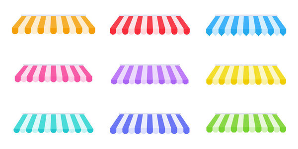 Тент для векторного магазина. Защита от дождя для магазинов франшизы