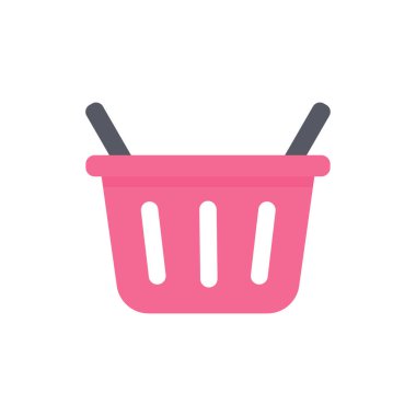 Vektör alışveriş sepeti. Sevdiğin ürünleri online alışverişe koymak için bir sepet..