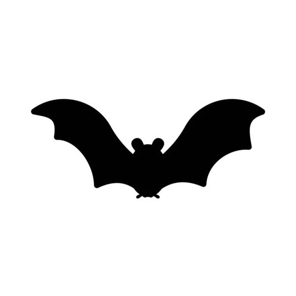 バット吸血鬼ベクトル 怖いゴーストバットのシルエットハロウィンに血を吸うために飛んで — ストックベクタ