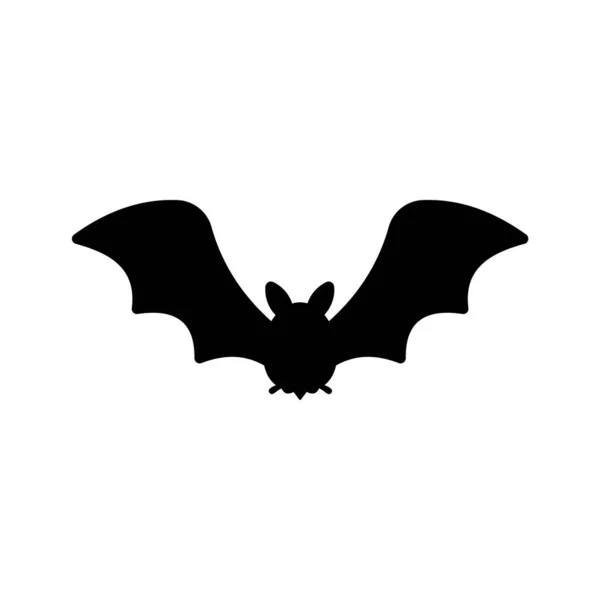 Fledermausvampir Vektor Gruselige Geisterfledermaus Silhouette Fliegt Halloween Zum Blutsaugen Raus — Stockvektor