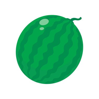 Karpuz vektörü. Kırmızı meyveler parçalara bölünmüş tohumlar içinde yaz aylarında taze gıdalar.