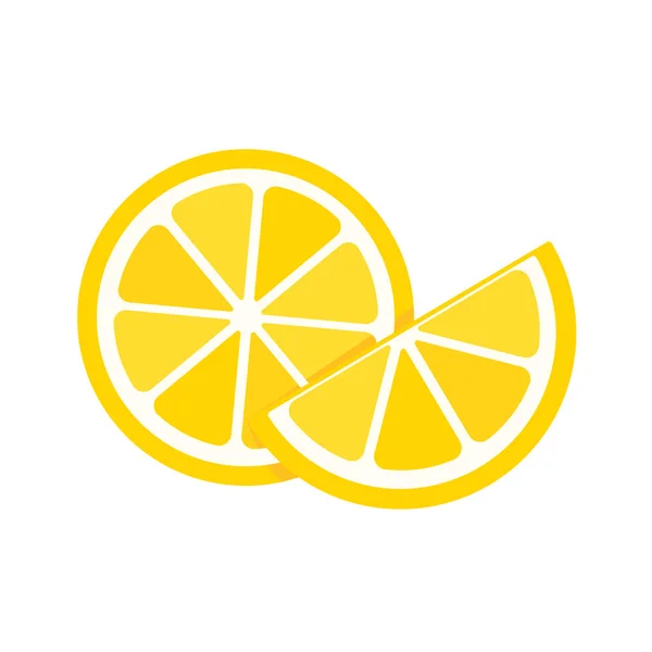 Limones Amarillos Agrios Limones Altos Vitamina Cortan Rodajas Para Limonada — Vector de stock