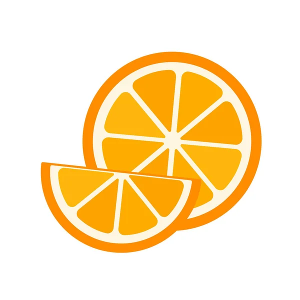 Sweet Orange Fruit High Vitamin Oranges Sliced Refreshing Orange Juice — Stock Vector