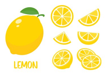 Ekşi sarı limonlar. Yüksek C vitamini limonları yaz limonatası için dilimlenir..