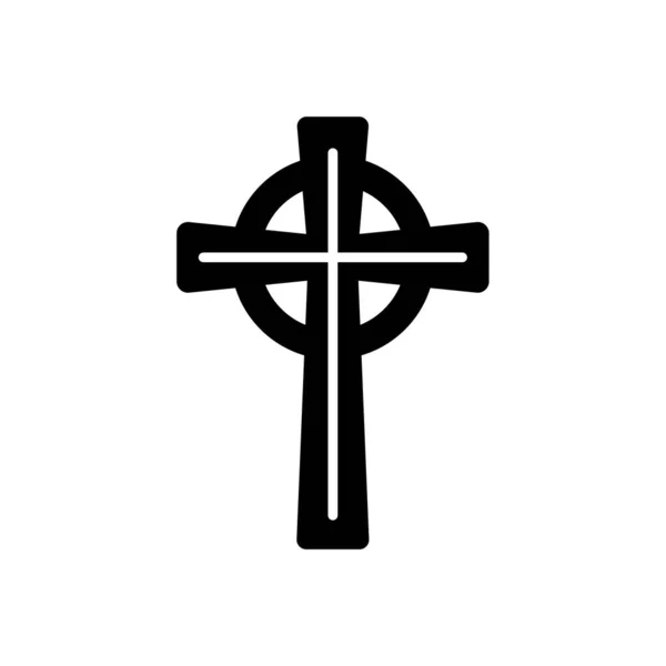 Christian Cross Halloween Gruselige Vampir Verteidigung Kreuz Design Vektor — Stockvektor