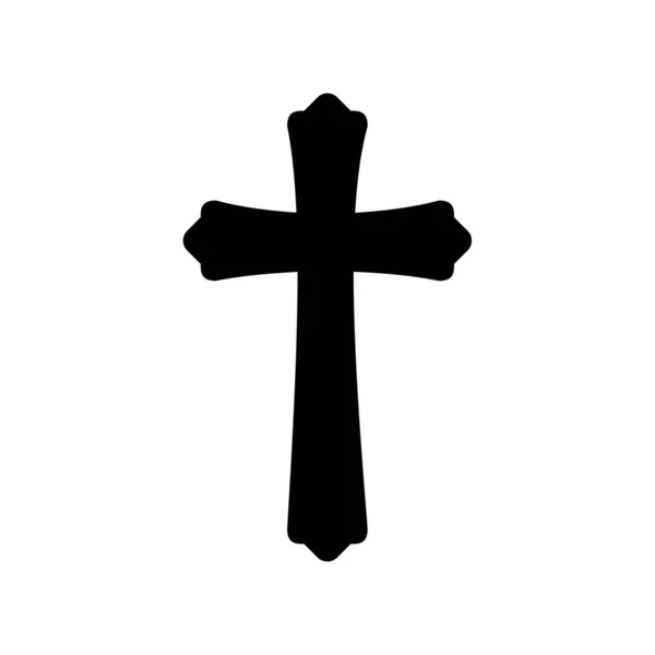 Krzyż Chrześcijański Halloween Upiorny Wampir Obrony Krzyż Wektor Projektu — Wektor stockowy