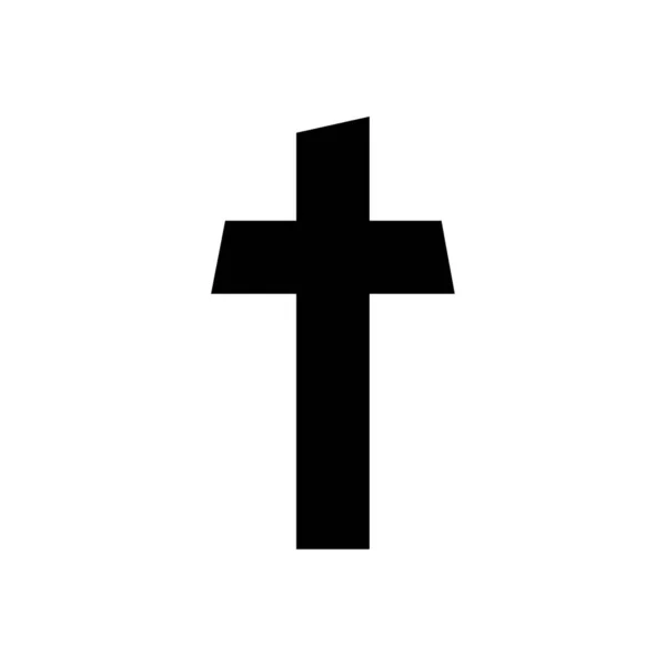 Christian Cross Halloween Gruselige Vampir Verteidigung Kreuz Design Vektor — Stockvektor