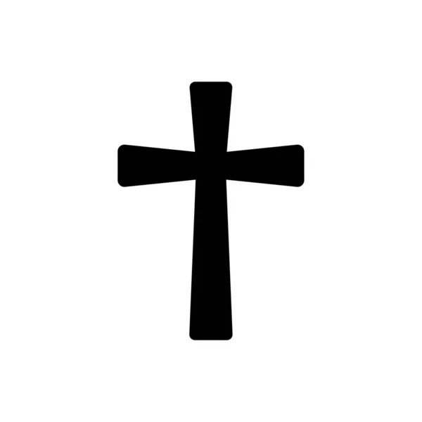 Cruz Cristã Halloween Assustador Vampiro Defesa Cross Design Vector — Vetor de Stock