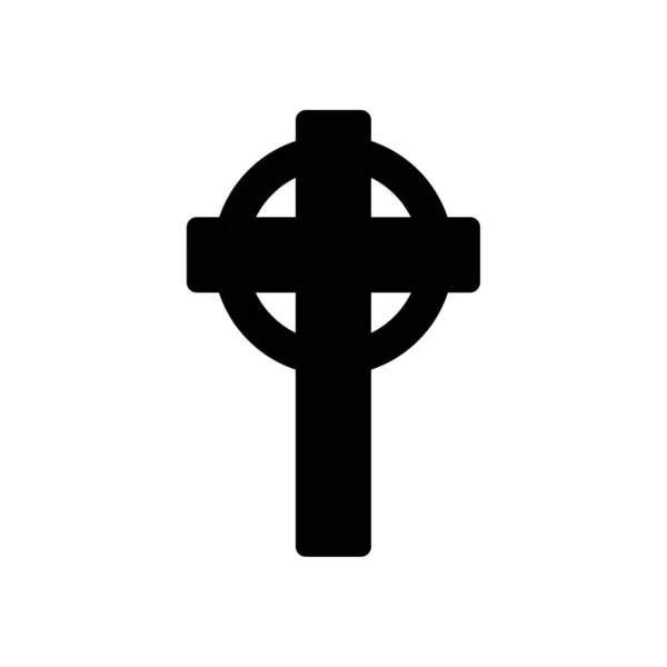 Croce Cristiana Halloween Spettrale Vampiro Difesa Croce Vettore Progettazione — Vettoriale Stock