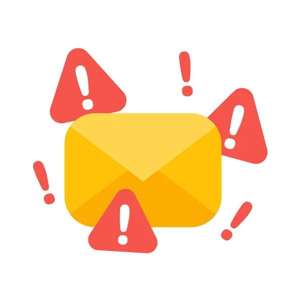 Envelope Amarelo Conceito Comunicação Notificação Por Mail Canais Online — Vetor de Stock