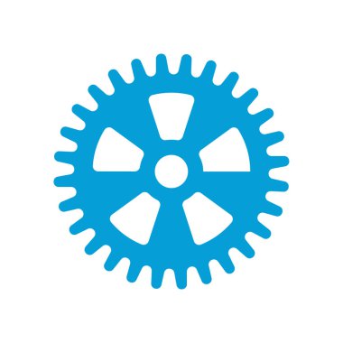 Gear wheel icon. Machine gear for setting Ideas to drive business forward through innovation.