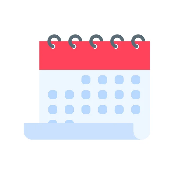 日历图标 提醒约会和重要节日的红色日历 — 图库矢量图片