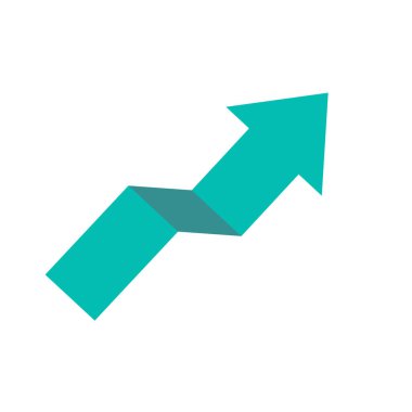 Business arrow. Green arrow pointing up. business financial growth graph concept