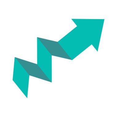 Business arrow. Green arrow pointing up. business financial growth graph concept