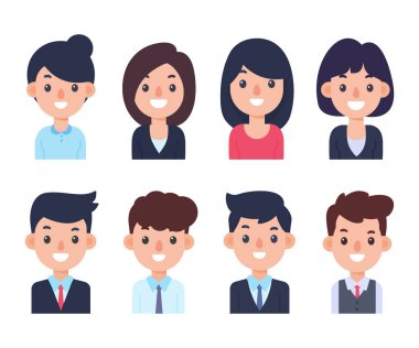 Personel kibarca giyinmiş. İş adamları ve kadınlar. iş başvurusu kavramı