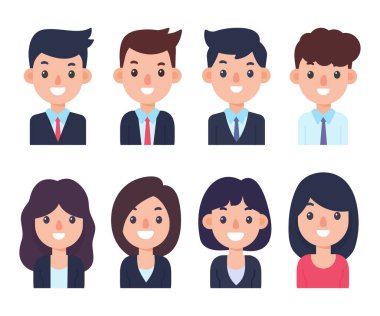 Personel kibarca giyinmiş. İş adamları ve kadınlar. iş başvurusu kavramı